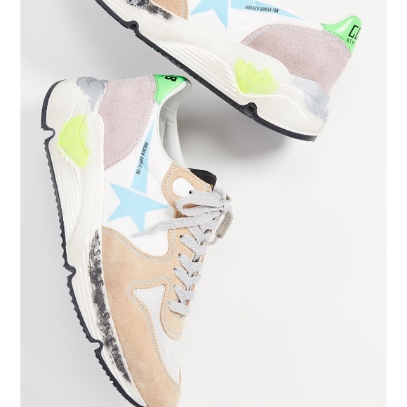 Golden Goose Running Sole Sneaker White Blue NIB - Picture 2 of 8